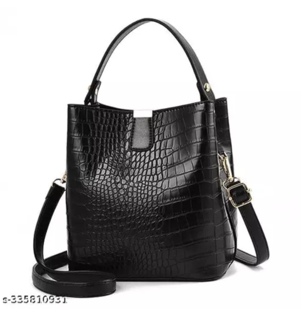 Crocoblack Faux Leather/Leatherette